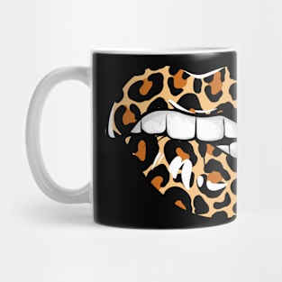 CHEETAH LIPS, TEETH BITING LIP Mug